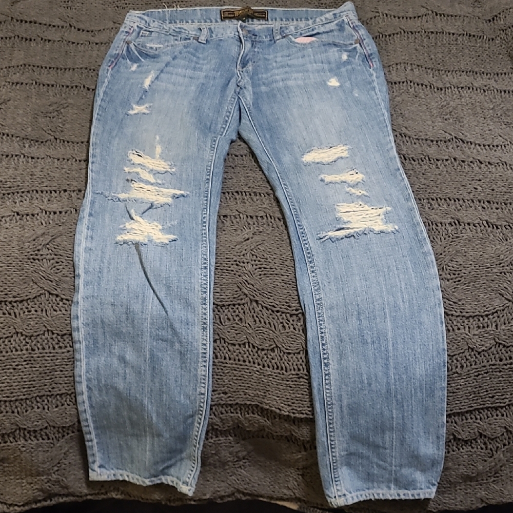 Y2K PINK low rise Distressed Limited Edition Jeans
